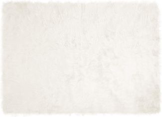 vidaXL Kunstschaffell Teppich Tafalla Weiß 120 x 170 cm Polyester 42021460