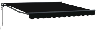 vidaXL Einziehbare Markise Schwarz 300x250 cm Stoff 3330050