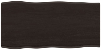 vidaXL Tischplatte 80x40x(2-4) cm Massivholz Behandelt Baumkante 364005