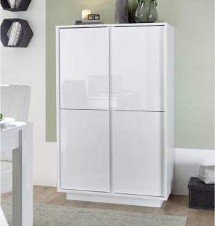 Highboard 'ICE', weiß Hochglanz, Lack, 92 cm