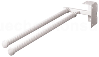 Hailo Teleskop-Handtuchhalter Hailo Handtuchhalter 3142901 reinweiß 2-teilig 430 mm ausziehbar