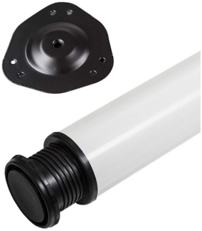 SO-TECH® Tischbein Ø 76 / 80 mm, belastbar bis 75 kg pro Stück, H: 71cm, Stahl, weiß, höhenverstellbar bis 32mm, 1x