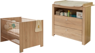Trendteam 2-tlg. Babyzimmer-Set Olivia/Julie Eiche hell