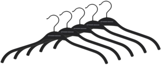 Spinder Rosa Holz-Kleiderbügel, Minimalistisch & Rutschfest, 5er-Set