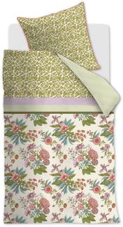 Oilily Mako-Satin Bettwäsche Line Flower Multi 155X220 155 x 220 cm + 1x 80 x 80 cm 1 Bettbezug, 1 Kissenbezug Multi