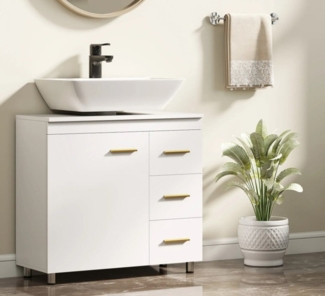 XDeer Waschbeckenunterschrank Waschbeckenunterschrank,Badezimmerschrank, Badezimmer-Unterschrank, 3-stufiges Design