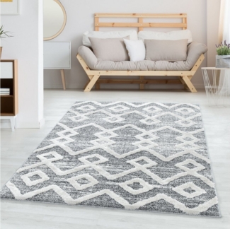 Carpettex Hochflor-Teppich Boho-Design, Läufer, Höhe: 20 mm, Teppich Wohnzimmer Boho Design weich 3D Optik Skandinavische Stil