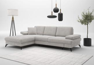 sit&more Ecksofa Morris Jubi L-Form, inklusive XXL-Liegefläche, bzw. Schlaffunktion, Bettfunktion, Armteilverstellung und 1 Zierkissen