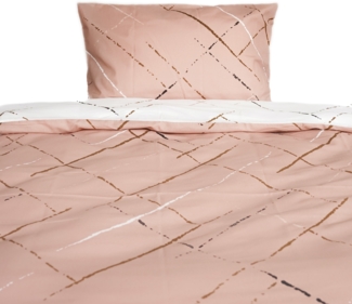 Moderne Bettwäsche mit Reißverschluss in Reflection Design, für Einzel- und Doppelbett 155x220 cm + 80x80 cm
