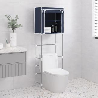 vidaXL Toilettenregal 2 Ablagen Blau 56x30x170 cm Eisen 343144