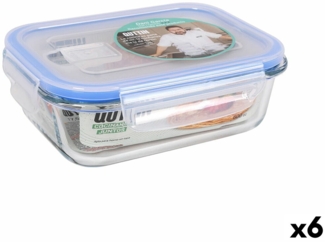 Lunchbox hermetisch Quttin rechteckig 600 ml 17,5 x 13 x 6 cm (6 Stück) Default Title