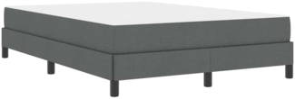 vidaXL Boxspringbett mit Matratze Dunkelgrau 160 x 200 cm Stoff 3398501