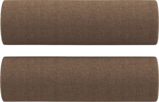 vidaXL Zierkissen 2 Stk. Braun Ø15x50 cm Stoff