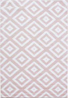 Kurzflor Teppich Pago Läufer - 80x150 cm - Pink