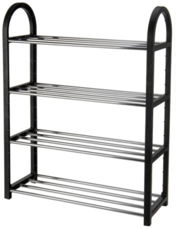 Schuhregal 4 Ebenen Schuhständer Metallstäbe Schuhablage Schuhschrank 8 Paare