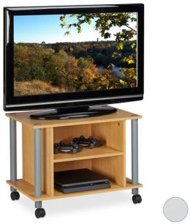 TV Tisch mit Rollen und 2 Fächern 10025960_695