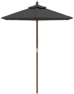 DOTMALL Sonnenschirm Sonnenschirm mit Holzmast 196x231 cm