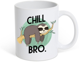 Youth Designz Tasse Chill Bro Faultier Kaffetasse Geschenk, Keramik, mit lustigem Spruch