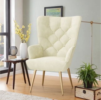 HawthyHome Polsterstuhl Eleganter Polstersessel, Schminktisch Stuhl mit Metallbeinen (1 St), Perfekt für Wohnzimmer, Schlafzimmer oder Schminktisch