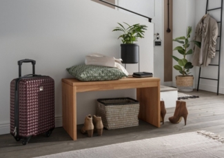 Garderobenbank Sitzbank KIRSA 82 cm Kernbuche massiv