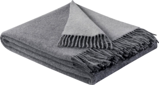 Biederlack 'Warm Shades' Kaschmirplaid, Wolle / Kaschmir grau / silber, 150x200 cm