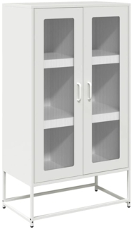 vidaXL Highboard Weiß 68x39x123 cm Stahl 853361