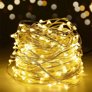 SALCAR 10m LED Lichterkette Draht Warmweiß
