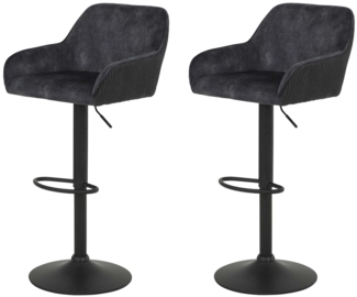 2er Set Barhocker Dollie - Anthrazit