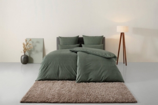Home affaire Bettwäsche Melli, Biber, 2 teilig, Bettwäsche aus Baumwolle, Leinen-Look in Melange-Optik