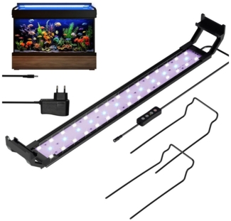 Clanmacy LED Aquariumleuchte LED Aquarium-Beleuchtung, Länge verstellbar, Energiesparend,35-105cm, 10W für 35-50cm aquarium