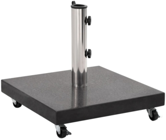 vidaXL Sonnenschirmständer Granit 30 kg Quadrat Schwarz 48565