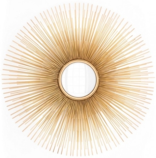 Casa Padrino Luxus Wand Spiegel Sonne Gold - Convexer Spiegel