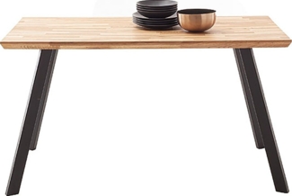 MCA living Esstisch Zeballos, TOPSELLER! (1-St, Holztisch, OTTOs Choice), Tischplatte aus Zerreiche, Schweizer Kante, belastbar bis 100 Kg