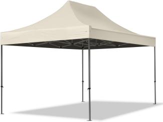 3x4,5 m Faltpavillon, PREMIUM Stahl 40mm, creme