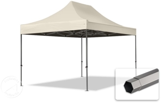 3x4,5 m Faltpavillon, PREMIUM Stahl 40mm, creme