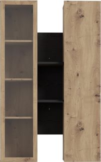 Hängevitrine >BREATHTAKER< 2 Türen, Artisan - Cabezone Eiche Dekor - 84,2x134,6x33,9 (BxHxT)