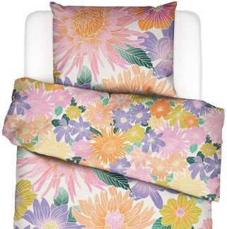 Essenza Bettwäsche Flower Fling Bright white, Perkal, 2 teilig, Floral, Blumig