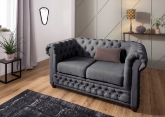 Home affaire Chesterfield-Sofa New Castle, mit hochwertiger Knopfheftung in Chesterfield-Design, B/T/H: 148/86/72