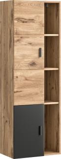 Midischrank >Grado< in nox oak - 48x144x35cm (BxHxT)