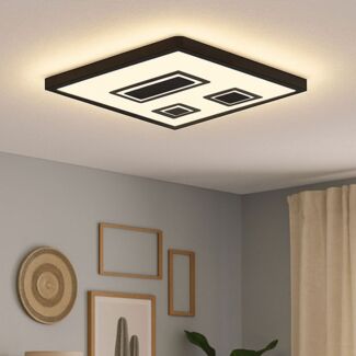 LED Deckenleuchte, schwarz, Backlight, L 42,3 cm