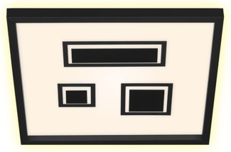 LED Deckenleuchte, schwarz, Backlight, L 42,3 cm