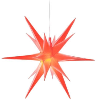 my home LED Stern Weihnachtsstern, 3D-Optik, LED fest integriert, Warmweiß, Ø 57 cm, mit 6-Stunden-Timer, Weihnachtsdeko aussen