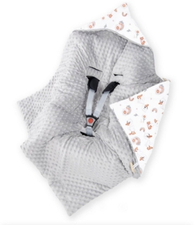 Einschlagdecke Babyschale - Kuscheldecke - Decke - Babydecke Baby für jede Jahreszeit, Amilian, ca. 90x90 cm, Sommer, Winter, Herbst, Frühling, universell einsetzbar