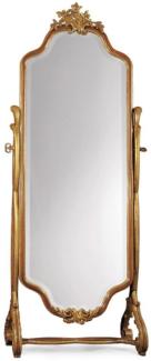 Casa Padrino Luxus Barock Standspiegel Gold - Schwenkbarer Barockstil Spiegel - Luxus Schlafzimmer Möbel im Barockstil - Barock Möbel - Luxus Qualität - Made in Italy