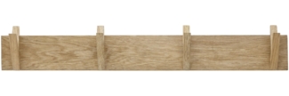 Robas Lund, Wand-/Garderobenleiste BANTRY, Eiche massiv, Natur geölt, 4 Haken, B/H/T: 80/13/12 cm