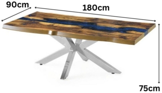 alesvelt Esstisch Wohnzimmertisch im edlen Epoxid Kunstharz Design (1-Tisch), Epoxid Design 180 x 90 x 75 - 200 x 100 x 75 cm