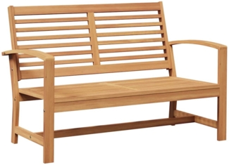 vidaXL Gartenbank Natur 110 x 64 x 76.5 cm Teak-Massivholz 42006401