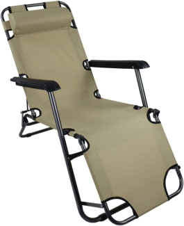 VCM Sonnenliege Maltosa 919974 Creme L. 153 x H. 27 x B. 60 cm