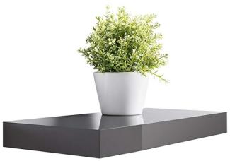 Wandboard Wandregl SHELVY 23 Hochglanz Grau ca. 23,7 x 3,7 x 23,5 cm