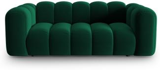 Micadoni Sofa Lupine 2-Sitzer Samtstoff Flaschengrün